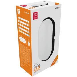 Avide Στεγανή Πλαφονιέρα Οροφής Οβάλ (Triton-O) IP65 20W Λευκό 4000K Μαύρο