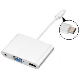 Μετατροπέας USB Type C σε 4K HDMI + VGA + Audio