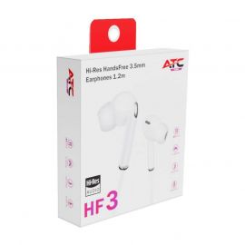 ATC-HFr3 Ενσύρματα Ακουστικά Handsfree Λευκά 3.5mm