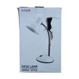 Avide Basic Φωτιστικό Γραφείου Simple Άσπρο (Ελαττωμ. Συσκευασία)