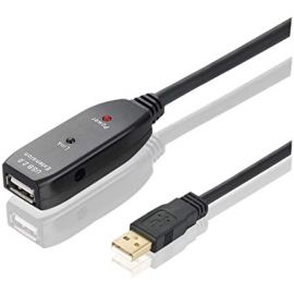 Καλώδιο USB 2.0 Αρσ./Θηλ. 15m Μαύρο