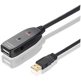 Καλώδιο USB 2.0 Προέκταση Αρσ. / Θηλ. 10m Μαύρο