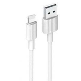 XO NB156 USB Καλώδιο Φόρτισης για Lightning Άσπρο