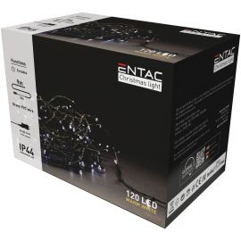 Entac Χριστουγεννιάτικα λαμπάκια IP44 120 LED Θερμό 9μ