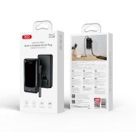 XO PR282 Powerbank Ταχείας Φόρτισης 22.5W με Πρίζα & Κορδόνι Καλώδιο Type-C 10000mAh